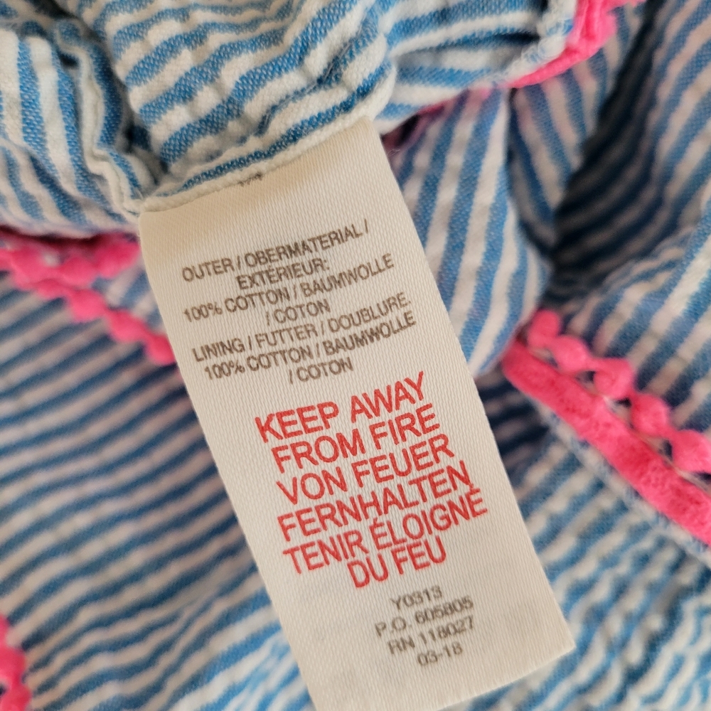 Baby Boden‎ Girl's Stripe Tiered Pom Trim Top 18-24 Months - Picture 7 of 8